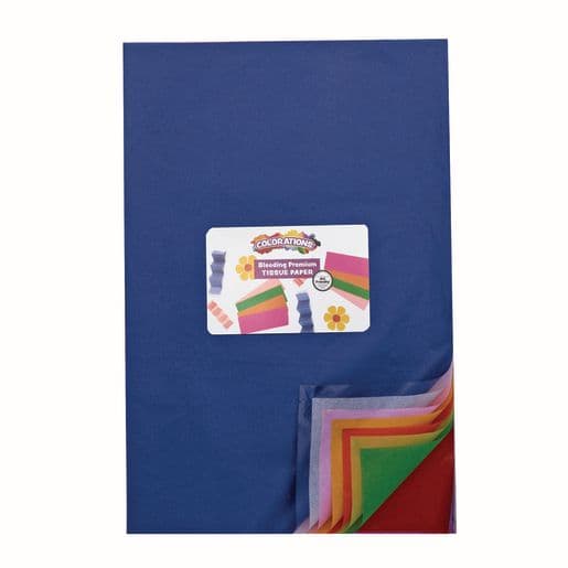 Colorations® Premium Art Tissue Paper - Bleeding, 50 Sheets, 10 Colors