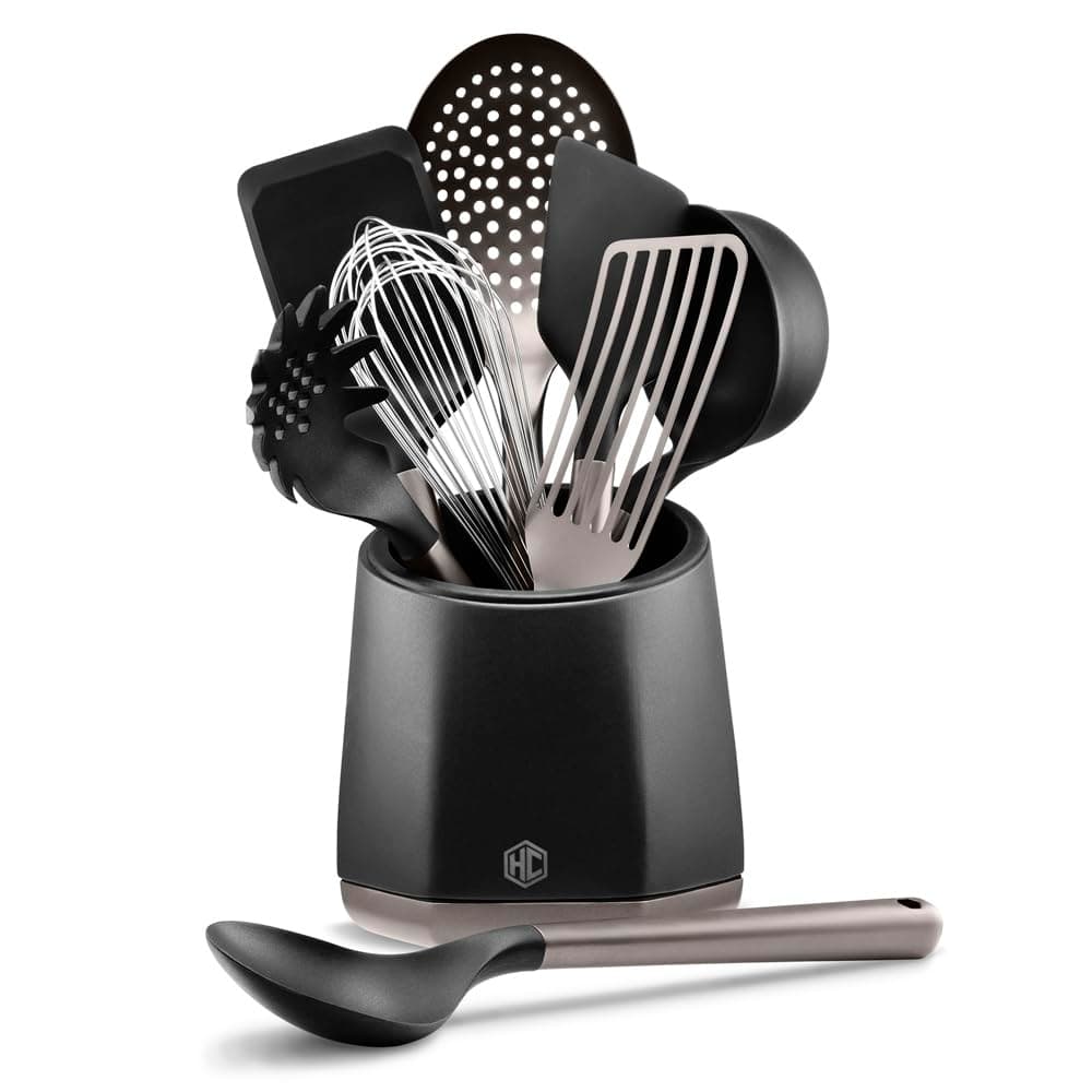 HexClad 9-Piece Kitchen Utensil Set, Heat-Resistant to 450°F