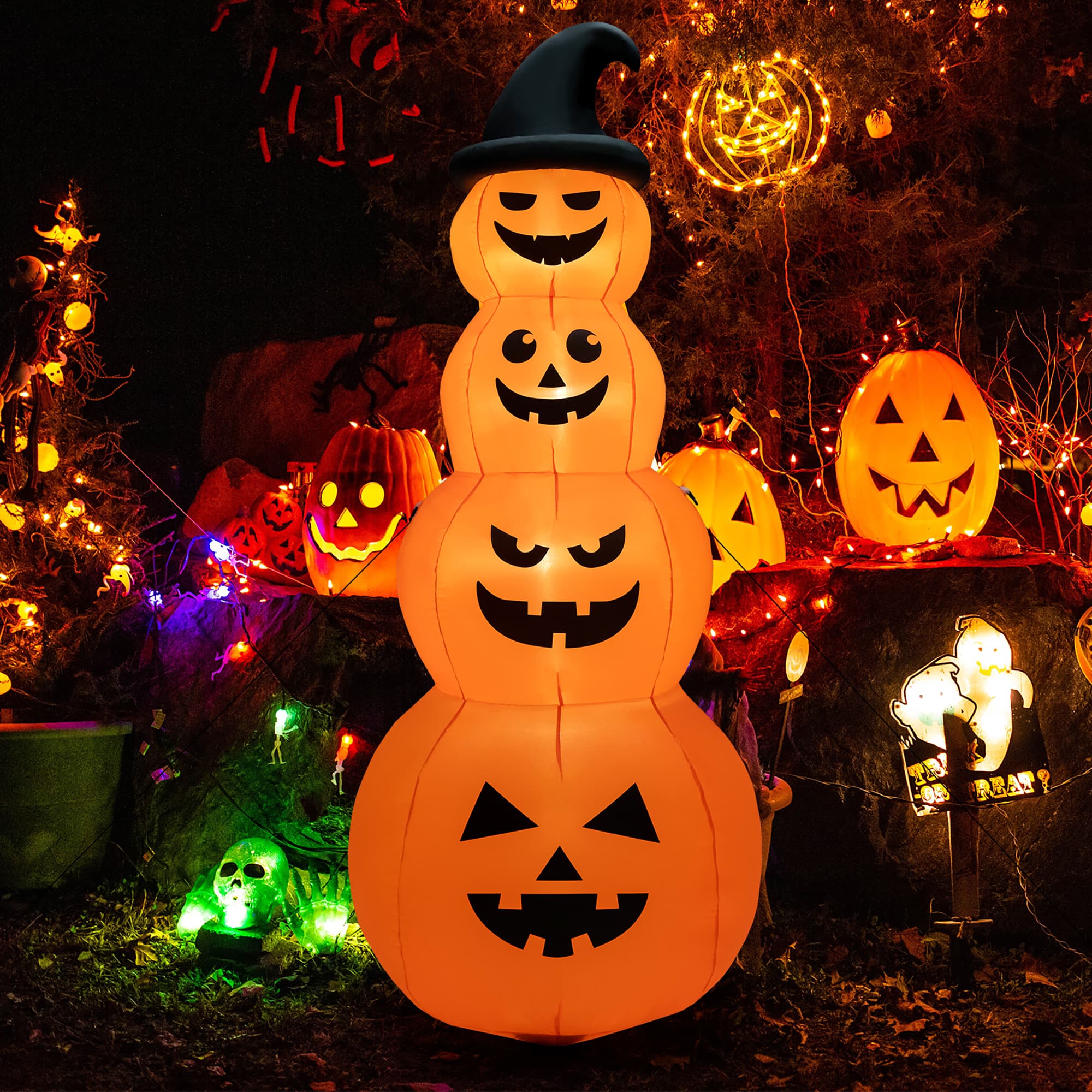 8FT Stacked Pumpkins Inflatable