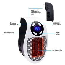 Load image into Gallery viewer, Portable Mini Electric Heater With Remote Control 500W
